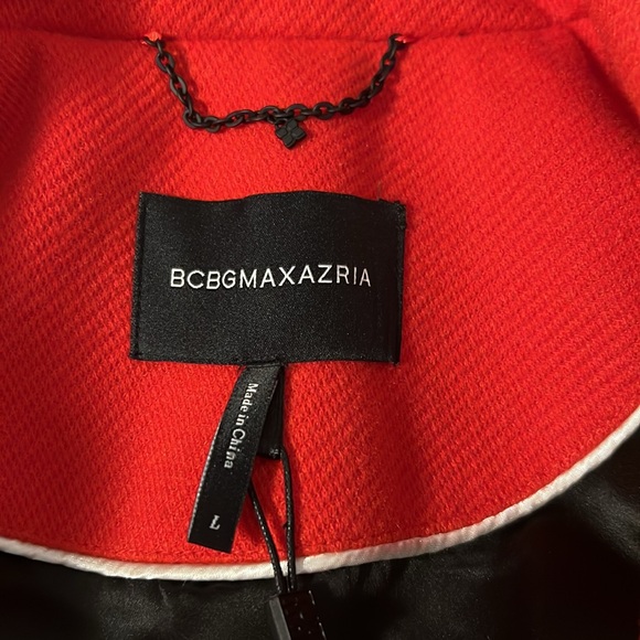 Cherry red BCBGMAXAZRIA coat size large - Picture 5 of 12